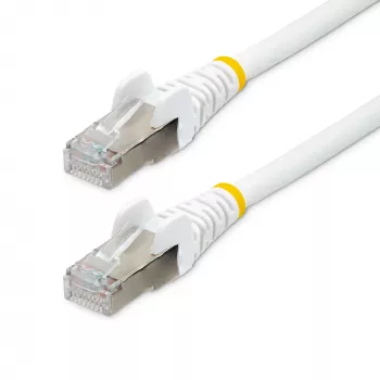 StarTech.com 3m CAT6a Ethernet-kaapeli – valkoinen – Low Smoke Zero Halogen (LSZH) – 10GbE 500MHz 100W PoE++ lukituskielekkeetön RJ-45 vedonpoistolla S/FTP-verkkokaapeli