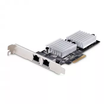StarTech.com 2-porttinen 10GbE PCIe-verkkosovitinkortti, verkkokortti PC:ille/palvelimille, kuusinopeuksinen PCIe-Ethernet-kortti Jumbo Frame -tuella, NIC/LAN-liitäntäkortti, 10GBASE-T ja NBASE-T