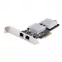 StarTech.com 2-porttinen 10GbE PCIe-verkkosovitinkortti, verkkokortti PC:ille/palvelimille, kuusinopeuksinen PCIe-Ethernet-kortti Jumbo Frame -tuella, NIC/LAN-liitäntäkortti, 10GBASE-T ja NBASE-T