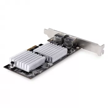 StarTech.com 2-porttinen 10GbE PCIe-verkkosovitinkortti, verkkokortti PC:ille/palvelimille, kuusinopeuksinen PCIe-Ethernet-kortti Jumbo Frame -tuella, NIC/LAN-liitäntäkortti, 10GBASE-T ja NBASE-T