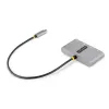 StarTech.com 3-porttinen USB-C-keskitin Ethernetillä - 3x USB-A - gigabit-Ethernet - USB 3.0 5Gbps - väylävirralla toimiva - 1ft/30cm pitkä USB Type-C-isäntäkaapeli - GbE - kannettava USB-C–USB-A-keskitin