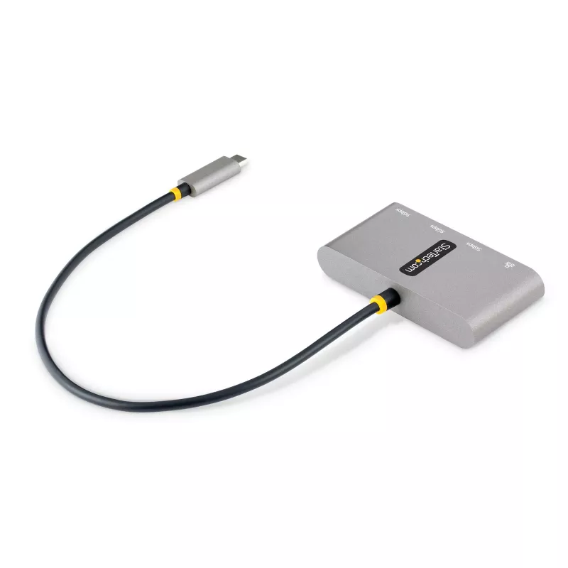 StarTech.com 3-porttinen USB-C-keskitin Ethernetillä - 3x USB-A - gigabit-Ethernet - USB 3.0 5Gbps - väylävirralla toimiva - 1ft/30cm pitkä USB Type-C-isäntäkaapeli - GbE - kannettava USB-C–USB-A-keskitin