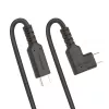 StarTech.com 50 cm kestävä kulmikas USB-C-kaapeli, USB 3.2 Gen 2 (10 Gbit/s), täysin varusteltu USB-C–C-datakaapeli, 4K 60Hz DP Alt -tila, 100 W Power Delivery – 90 asteen USB Type-C -kaapeli