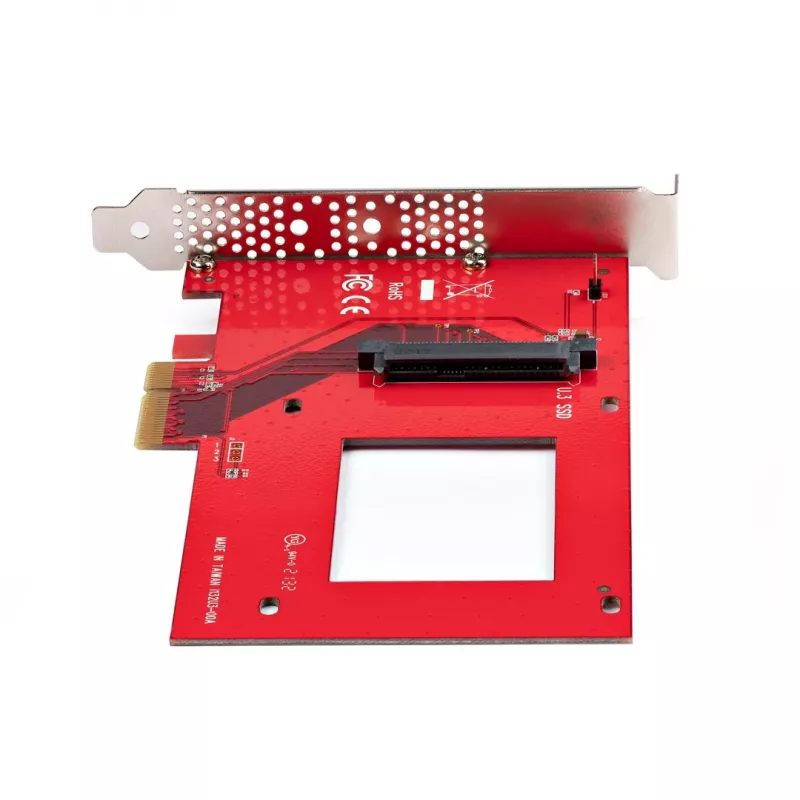 StarTech.com U.3–PCIe-sovitinkortti, PCIe 4.0 x4 -sovitin 2,5 tuuman U.3-NVMe-SSD-asemille, SFF-TA-1001 PCI Express -lisäkortti pöytäkoneisiin/palvelimiin, TAA-yhteensopiva – käyttöjärjestelmäriippumaton