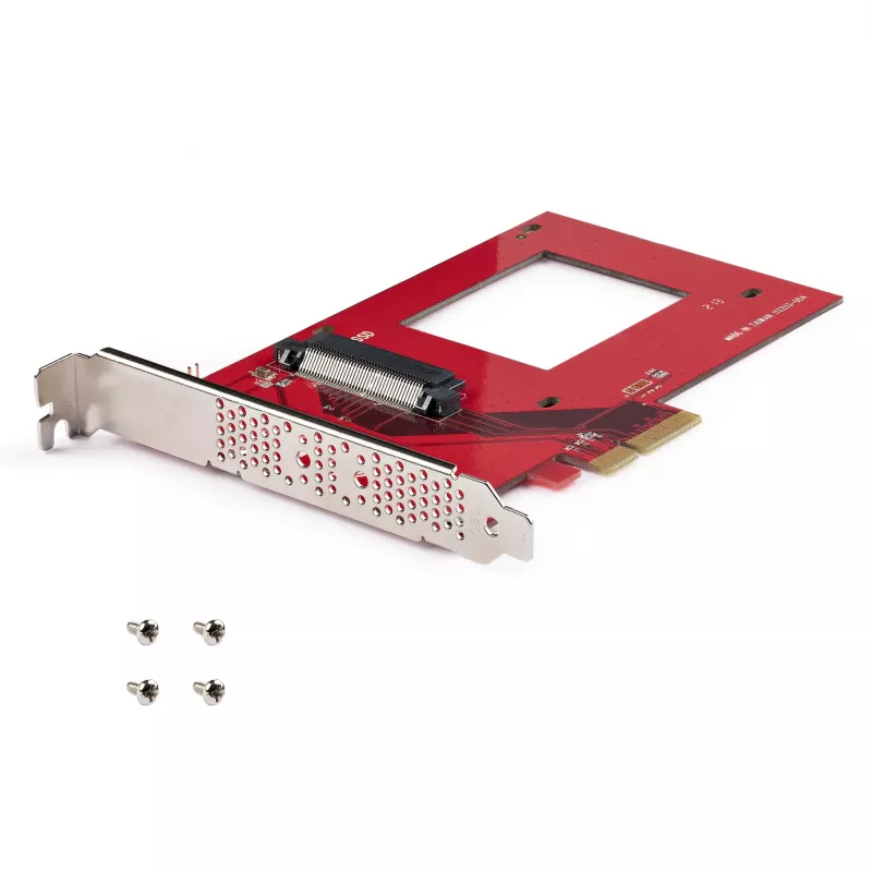 StarTech.com U.3–PCIe-sovitinkortti, PCIe 4.0 x4 -sovitin 2,5 tuuman U.3-NVMe-SSD-asemille, SFF-TA-1001 PCI Express -lisäkortti pöytäkoneisiin/palvelimiin, TAA-yhteensopiva – käyttöjärjestelmäriippumaton