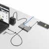 StarTech.com 2-porttinen USB-C-keskitin Ethernetillä ja RS-232:lla, kiinteä USB-C–USB-A-dongle, 100 W PD -läpivienti, 2x USB-A 5 Gbit/s, gigabit-Ethernet, RS232-sarjaliitäntä (FTDI)