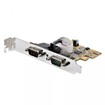 StarTech.com 2-porttinen PCI Express -sarjaliitäntäkortti, kaksi porttia PCIe–RS232 (DB9) -sarjakortti, 16C1050 UART, Low/Full Profile -kiinnikkeet, COM Retention, Windowsille/Linuxille