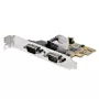 StarTech.com 2-porttinen PCI Express -sarjaliitäntäkortti, kaksi porttia PCIe–RS232 (DB9) -sarjakortti, 16C1050 UART, Low/Full Profile -kiinnikkeet, COM Retention, Windowsille/Linuxille