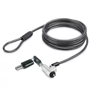 StarTech.com kannettavan tietokoneen kaapelilukko, yhteensopiva Noble Wedge® -paikan kanssa; 1,8 m, varkaudenestolukko avaimella, turvakaapeli Dell XPS/Latitude/2-in-1-kannettaville, leikkauskestävä teräskaapelilukko kannettavalle