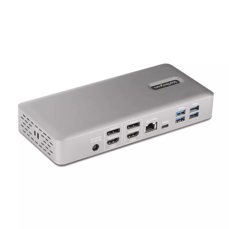 StarTech.com yleinen USB4- ja Thunderbolt 4 -telakointiasema, neljä näyttöä Windowsissa, kaksi näyttöä MacBookissa, HDMI DP -telakka 98W kannettavan lataustoiminnolla