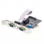 StarTech.com 2-porttinen sarjaliitäntä-PCIe-kortti, kaksi porttia PCI Express – RS232/RS422/RS485 (DB9) -sarjakortti, Low-Profile-kiinnikkeet mukana, 16C1050 UART, Windows/Linux, TAA-yhteensopiva – ESD-suojaus taso 4
