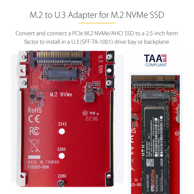 StarTech.com 1M25-U3-M2-ADAPTER liitäntäkortit/sovittimet sisäinen M.2