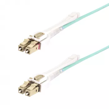 StarTech.com 8m (26.2 jalkaa) LC–LC (UPC) OM4-monimuotokuitu­kaapeli push-pull-kielekkeillä, 50/125 µm, 100G, taivutusherkkä, pieni liitäntävaimennus – LSZH kuitu-jatkokaapeli