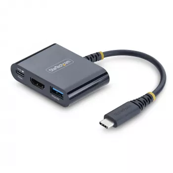 StarTech.com USB-C-HDMI-moniporttisovitin 140-W-PD-latauksella, 4K-60-Hz-HDMI, USB-5-Gbit/s-keskitin, mini-telakka MacBookille / Dellille / Thinkpadille / HP:lle / iPadille / tableteille