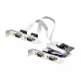 StarTech.com 4-porttinen sarjaportti-PCIe-kortti, neliporttinen PCI Express - RS232/RS422/RS485 (DB9) -sarjakortti, low profile -kiinnike sis., 16C1050 UART, Windows/Linux, TAA-yhteensopiva – ESD-suojaus taso 4