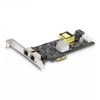 StarTech.com 2-porttinen 2.5 Gbps NBASE-T PoE -verkkokortti, kaksi Intel I225-V, 802.3af/at PoE+ Multi-Gigabit NIC, PCI Express -palvelin-LAN-kortti, LP4/8-pin PCIe-virrallinen
