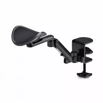 StarTech.com säädettävä käsinoja toimistopöytään, ergonominen käsivarsi-/kyynärnoja, 360 asteen kierto, puristusasennus/ei porausta, musta