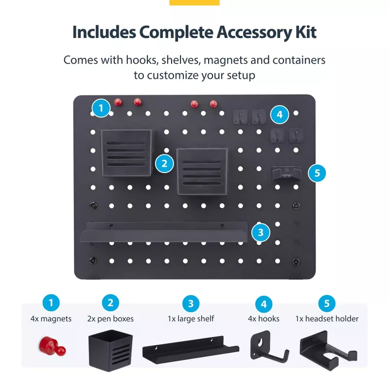 StarTech.com 1612B-DESK-PEGBOARD pöytäjärjestelijäsarja 1 kpl