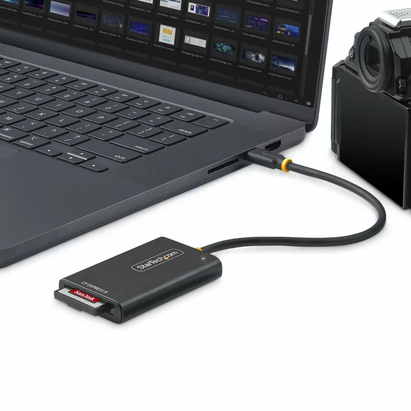 StarTech.com USB-C-CFexpress-Typ-B-kortinlukija, USB 10Gbps, kannettava muistikortinlukija, USB-Typ-C-CF-Express-2.0-sovitin, toimii kaikilla käyttöjärjestelmillä