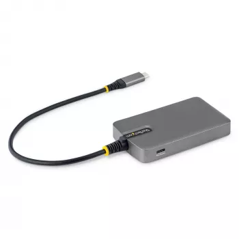 StarTech.com 4-porttinen USB-C-keskitin, 5 Gbit/s, väylävirralla toimiva, USB-C 4x USB-A -keskittimeen USB-C-lisävirransyötöllä, 1ft/30cm isäntäkaapeli, kannettava pöytäkoneen/kannettavan tietokoneen USB-keskitin