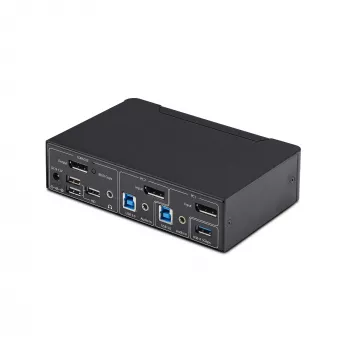 StarTech.com 2-porttinen DisplayPort KVM-kytkin, 4K 60Hz, DP 1.2, EDID-hallinta, 2-porttinen USB 3.0 -keskitin, 4x USB HID -porttia, TAA-yhteensopiva