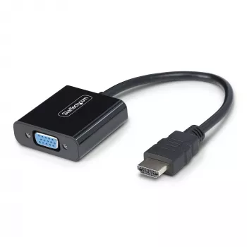 StarTech.com HDMI-VGA-sovitin, aktiivinen videomuunnin kannettavalle/pöytätietokoneelle, 1920x1080 (1080p), HDMI-lähde VGA-näytölle/näytölle/projektorille