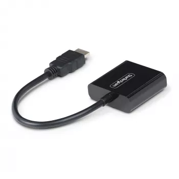 StarTech.com HDMI-VGA-sovitin, aktiivinen videomuunnin kannettavalle/pöytätietokoneelle, 1920x1080 (1080p), HDMI-lähde VGA-näytölle/näytölle/projektorille