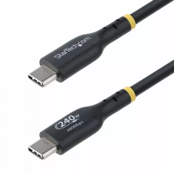 StarTech.com 4m USB-C-latauskaapeli, USB-IF-sertifioitu USB-C-kaapeli, 240W PD EPR, USB 2.0 Type-C kannettavan tietokoneen latauskaapeli, USB-C tiedonsiirtokaapeli, TPE-päällyste, M/M