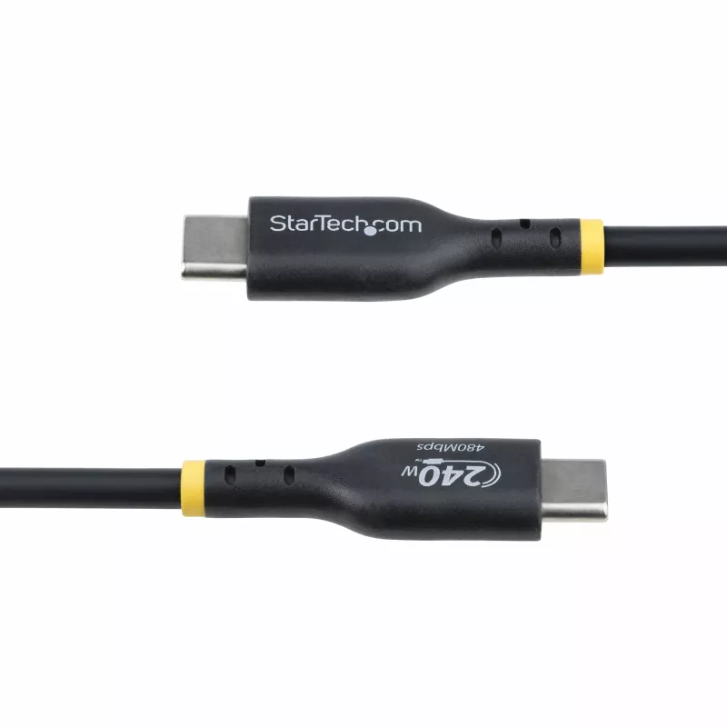 StarTech.com 4m USB-C-latauskaapeli, USB-IF-sertifioitu USB-C-kaapeli, 240W PD EPR, USB 2.0 Type-C kannettavan tietokoneen latauskaapeli, USB-C tiedonsiirtokaapeli, TPE-päällyste, M/M