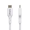 StarTech.com 3m (9.8ft) valkoinen USB-C-latauskaapeli, USB-C-kaapeli, USB 2.0 Type-C kannettavan tietokoneen latauskaapeli, 60W 3A Power Delivery, TPE-päällyste, USB-C-tiedonsiirtokaapeli, M/M