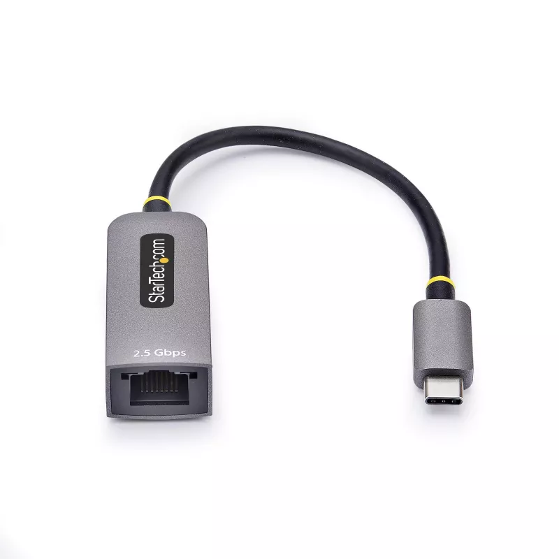 StarTech.com 2,5GbE USB-C -Ethernet-sovitin, NBASE-T NIC, USB 3.0 Type-C 2,5/1G moninopeusverkko, Thunderbolt-yhteensopiva, Windows & Mac