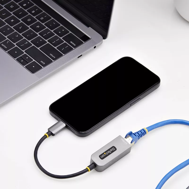 StarTech.com 2,5GbE USB-C -Ethernet-sovitin, NBASE-T NIC, USB 3.0 Type-C 2,5/1G moninopeusverkko, Thunderbolt-yhteensopiva, Windows & Mac