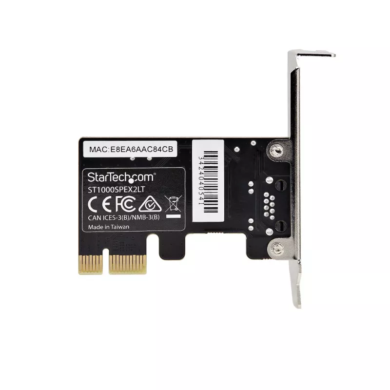 StarTech.com 1-porttinen Gigabit PCIe -verkkosovitinkortti, Low-Profile NIC, 10/100/1000Mbps PCI Express LAN -kortti, Realtek RTL8111H, Windows ja Linux, TAA-yhteensopiva