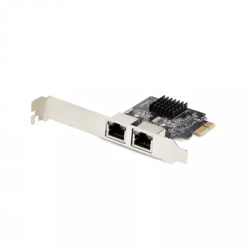 StarTech.com 2-porttinen Gigabit PCIe -verkkokortti, 10/100/1000Mbit/s PCI Express NIC, Dual Realtek RTL8111H, yhteensopiva Windowsin ja Linuxin kanssa, TAA-yhteensopiva