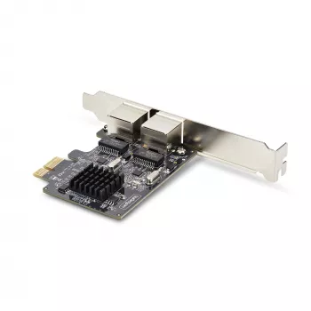 StarTech.com 2-porttinen Gigabit PCIe -verkkokortti, 10/100/1000Mbit/s PCI Express NIC, Dual Realtek RTL8111H, yhteensopiva Windowsin ja Linuxin kanssa, TAA-yhteensopiva