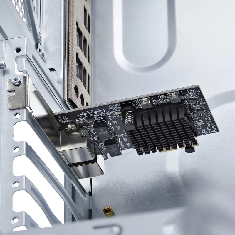 StarTech.com 2-porttinen 5G Gigabit PCIe -verkkosovitinkortti, 5G/2.5G/1G/100M/10M PCI Express LAN -kortti, Realtek RTL8126, Windows ja Linux, TAA-yhteensopiva