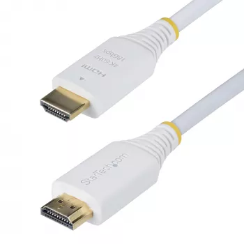 StarTech.com 10ft (3m) Premium-sertifioitu High-Speed HDMI -kaapeli, 4K 60Hz/1440p 144Hz, HDR10/HDCP 2.2/ARC, 18Gbps, UHD HDMI 2.0 -kaapeli TV:lle/näytölle/displaylle, TPE-kuori, valkoinen