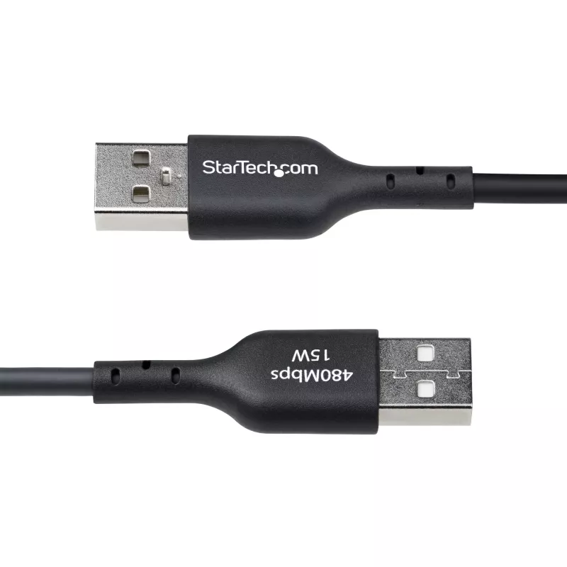StarTech.com 2 m USB-A - USB-C-latauskaapeli, lataus & synkronointi, 3A, USB 2.0, TPE-kuori - musta USB-latauskaapeli