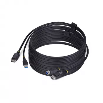 StarTech.com 10ft (3m) DisplayPort- ja USB 5Gbps KVM -kaapeli, 4K 60Hz, yleisesti yhteensopiva DP 1.2/USB 3.0 -yhdistelmäkaapeli KVM-kytkimille