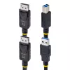 StarTech.com 10ft (3m) DisplayPort- ja USB 5Gbps KVM -kaapeli, 4K 60Hz, yleisesti yhteensopiva DP 1.2/USB 3.0 -yhdistelmäkaapeli KVM-kytkimille