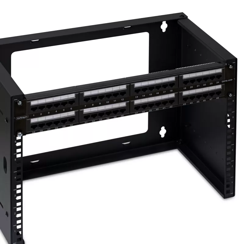 StarTech.com 48-porttinen 2U rack-asennettava Cat6-patch-paneeli, RJ45, UTP, 110 Punch-Down, Cat 6 Ethernet-patch-paneeli verkkopalvelinräkkiin