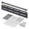 StarTech.com 48-porttinen 2U rack-asennettava Cat6-patch-paneeli, RJ45, UTP, 110 Punch-Down, Cat 6 Ethernet-patch-paneeli verkkopalvelinräkkiin