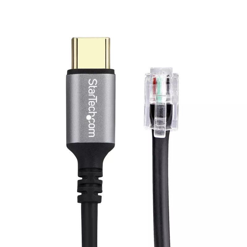 StarTech.com UR9-HEADSET-ADAPTER kaapelisovitin USB-C RJ-9 musta