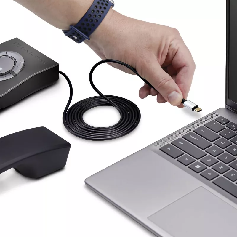StarTech.com UR9-HEADSET-ADAPTER kaapelisovitin USB-C RJ-9 musta
