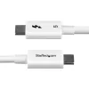 StarTech.com 3ft (1m) Thunderbolt 5 -kaapeli, 80 Gbit/s/jopa 120 Gbit/s, 240 W PD, 8K 60 Hz, sertifioitu Thunderbolt-kaapeli, yhteensopiva Thunderbolt 4/USB4/USB-C kanssa – valkoinen