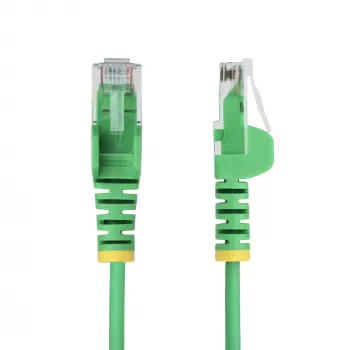 StarTech.com 1 m vihreä ohut CAT6 -Ethernet-kaapeli, lukituskielekkeetön, 100W PoE, UTP, LSZH, 28AWG puhdasta paljasta kuparilankaa, ohut RJ45-verkkopatch-kaapeli vedonpoistoilla, yksittäin testattu