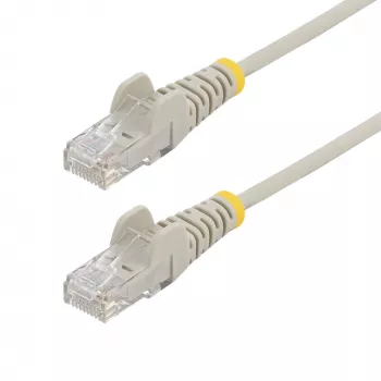 StarTech.com 7 m harmaa ohut CAT6 Ethernet-kaapeli, rastasuoja, 100 W PoE, UTP, LSZH, 28AWG puhdasta paljasta kuparikaapelia, ohut RJ45 verkko-patchkaapeli vedonpoistolla, yksittäin testattu