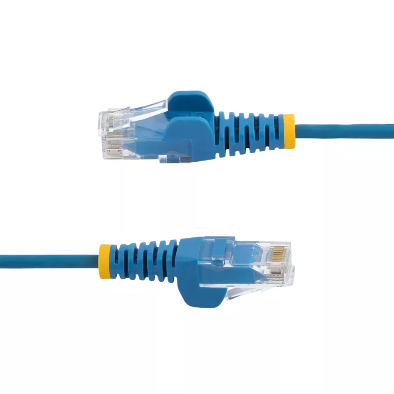 StarTech.com 10 m sininen ohut CAT6 Ethernet-kaapeli, snagless, 100W PoE, UTP, LSZH, 28AWG puhdas paljas kuparilanka, ohut RJ45 verkko-patchkaapeli vedonpoistolla, yksittäin testattu