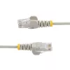 StarTech.com 10 m harmaa ohut CAT6 Ethernet-kaapeli, snagless, 100W PoE, UTP, LSZH, 28AWG puhdas paljas kuparilanka, ohut RJ45 verkko-patchkaapeli vedonpoistolla, yksittäin testattu