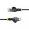 StarTech.com 10 m musta ohut CAT6 Ethernet-kaapeli, snagless, 100W PoE, UTP, LSZH, 28AWG puhdas paljas kuparilanka, ohut RJ45 verkko-patchkaapeli vedonpoistolla, yksittäin testattu